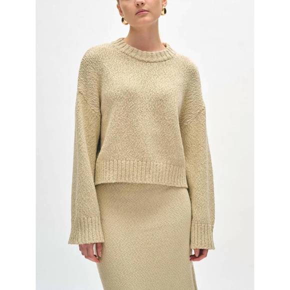 White + Warren Organic Cotton Tape Sweater 21166A